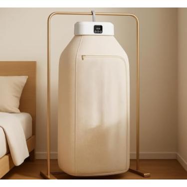 Imagem de Secador De Roupas Portátil Dobrável 220V, 600W, Com Temporizador, 2 Níveis De Aquecimento, Tela Touch, Antibacteriano, Silencioso