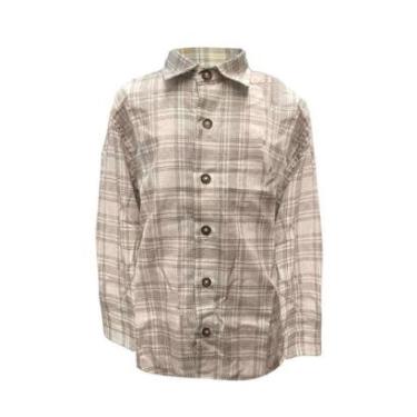 Imagem de Camisa Ogochi Infantil Xadrez Bege 2/8-Masculino