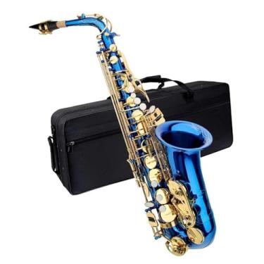 Imagem de Instrumento de saxofone saxofone alto profissional adequado para iniciantes, aparência bonita com bolsa acessórios de instrumento