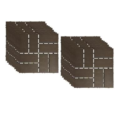 Imagem de Telhas de plástico para pátio entrelaçadas, placas de terraço ao ar livre 30 x 30 cm azulejos de clique à prova de intempéries pátio para piscina varanda quintal varanda varanda café L 20 peças