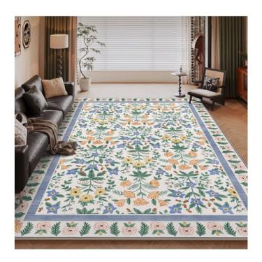 Imagem de HGTRH Tapetes de área para quarto, sala de estar, estilo boêmio, lavável, TPR antiderrapante, pilha não grossa para sala de jantar, cozinha, escritório, J 2 x 3 m