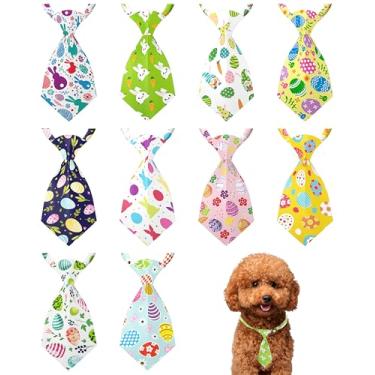 Imagem de PET SHOW Pacote com 10 gravatas para cães de Páscoa, pequenas, para cães, gatos, acessórios ajustáveis, gravatas borboletas, meninas, meninos, animais de estimação, festivais, fantasias de cachorro,