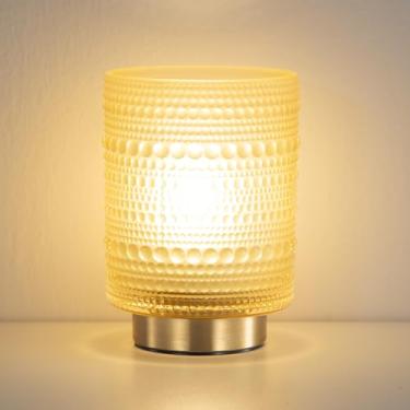 Imagem de Mirasium Pequena lâmpada decorativa estética com temporizador para decoração de prateleira/cabeceira/mesa de café, lâmpadas sem fio operadas por bateria para dormitório/escritório/pátio/entrada/manto