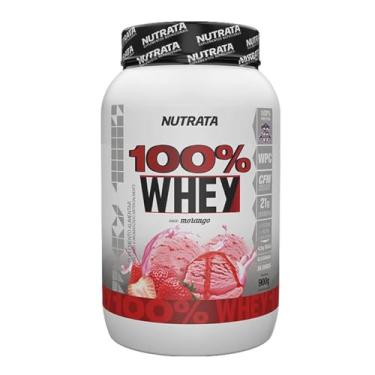 Imagem de 100% Whey (900G) - Sabor Morango, Nutrata
