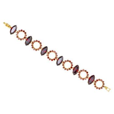 Imagem de Bracelete Zircônia BL0267 - Akasaki, Vermelho, Dourado