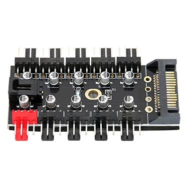 Imagem de SUNGOOYUE Hub de Ventilador do Chassi do PC Com Controle PWM, Construção Metálica, Interface SATA e 4 Pinos, Compatível Com Ventiladores de 3 e 4 Pinos, Fonte de Alimentação de 12 V (#12)