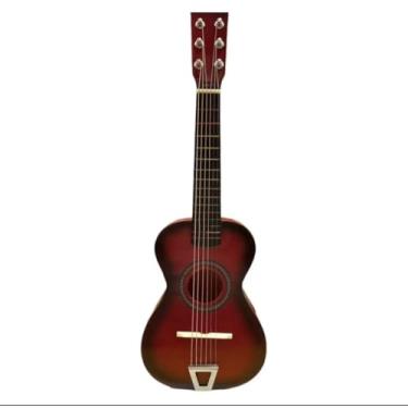 Imagem de Mini Violão Infantil Palheta Semi Profissional Crianças Corda Em Aço Acústico Real Verdadeiro (MAHOGANY)