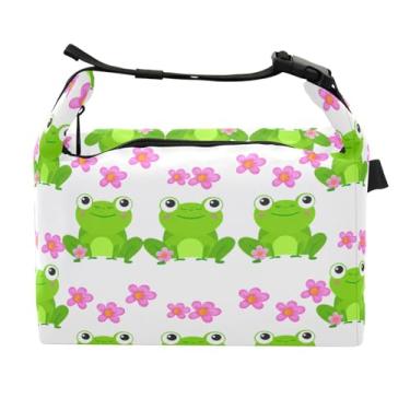 Imagem de STAYTOP Lancheira fofa de sapo de desenho animado com fivela, lancheira isolada para meninos e meninas, lancheira térmica para trabalho escolar