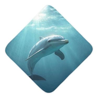 Imagem de Toalhas de bebê com capuz ultra macias e absorventes toalhas de banho de algodão musselina golfinho para recém-nascidos crianças pequenas 89 x 89 cm