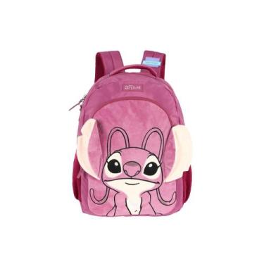 Imagem de Mochila Stitch Costas Pelucia Meninas Disney Escolar Passeio, Roxo