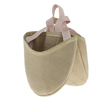 Imagem de Daydance Tênis feminino de ginástica rítmica de microfibra Lyrical Half Toe, Bronzeado, 31-31.5