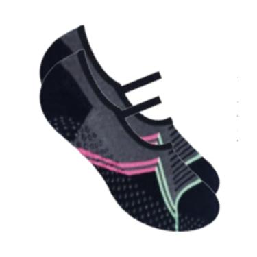 Imagem de SELENE Meia Sapatilha com Viés e Sola Antiderrapante Atoalhada Feminina Adulto, Grafite Mescla, 34-39