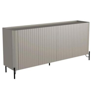 Imagem de Buffet Sala De Jantar 4 Portas Brise 1 Gaveta Pés Industrial Preto Nai