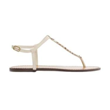 Imagem de Sandália Rasteira Couro Slim Metais Lançamento Arezzo-Feminino