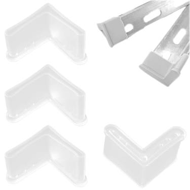 Imagem de Gyinere 4 peças de protetores de canto de moldura de cama, protetores de moldura de cama, pés de cobertura em forma de L, protetor de canto protetores de perna de móveis antiderrapantes para