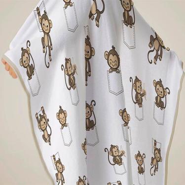 Imagem de Toalha Baby C/ Capuz Tecebem Estampada Kinder Bem Branco