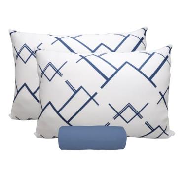 Imagem de ogo de Lençol Portallar Classic100% Algodão Malha Pesada Casal Gabriela/Azul