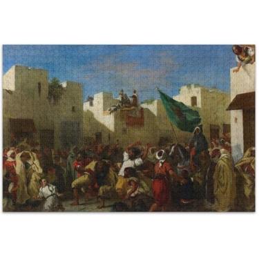 Imagem de Pintura personalizada de Eugène Delacroix 500 peças quebra-cabeças para adultos, brinquedo de arte, quebra-cabeças legais para adultos, elefante branco, 51 x 35 cm