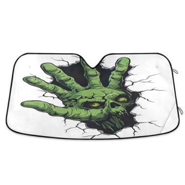 Imagem de Guarda-sol verde zumbi mão para-brisa carro dobrável janela frontal grande