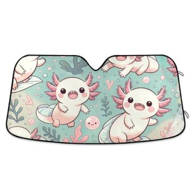 Imagem de Toldo de sol bonito de desenho animado para para-brisa de carro bonito personalizado retrátil acessórios de carro para-brisa proteção de para-sol S, 134,6 cm x 59,7 cm