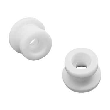 Imagem de JYIS Kit de bucha de cabo de câmbio de transmissão de 2 peças, substitui OEM # DG9Z-7K340-A, compatível com Ford Focus Lincoln MKZ, buchas de reparo de ligação de câmbio automático (branco)