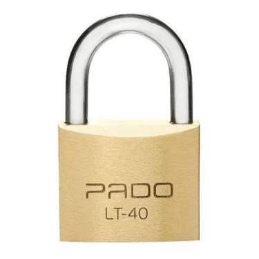 Imagem de Cadeado Pado Pequeno Armário Mala Corrente Latão 40mm