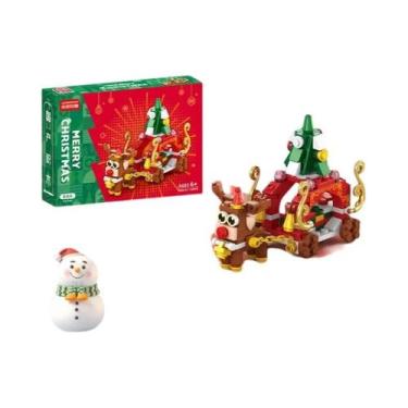 Imagem de Blocos De Montar De Vila Natalina, Brinquedo De Árvore, Tijolos De Mon