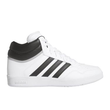 Imagem de adidas Tênis de basquete unissex adulto Hoops 4.0 cano médio, Branco/Cinza, 11 Women/10 Men