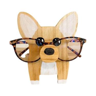 Imagem de Suporte De Óculos De Madeira Para Cães Corgi, Expositor De Óculos De S