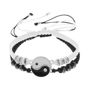 Imagem de Conjunto De Pulseiras E Colares Yin Yang De Tai Chi Para Casais, Corre
