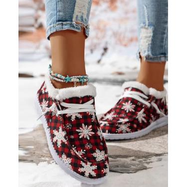 Imagem de Tênis feminino com plataforma de malha plus size – Meias antiderrapantes de malha respirável para caminhadas casuais, calçados esportivos leves e confortáveis, Vermelho, 40