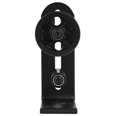 Imagem de Mingzhe Guia de Rolo Preto Ajustável para Porta de Celeiro, Deslizamento Suave para Uso Interno e Externo