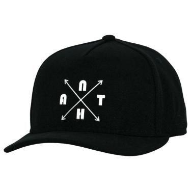 Imagem de Boné Anth Co Aba Curva Snapback Amizade Seta Preto Aberto-Masculino