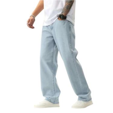 Imagem de Calça jeans balão unisex dazzling boca larga estilo skate - Mitchelgut
