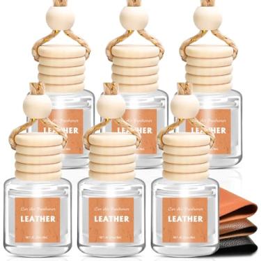 Imagem de AROIC Ambientador de carro suspenso – Pacote com 6 aromatizadores de ar luxuosos, difusor de fragrância de óleo essencial natural de longa duração elimina odores, presente de negócios ideal para