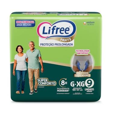 Imagem de Lifree Fralda Geriátrica Tipo Calça Super Conforto G/XG 9 Unidades