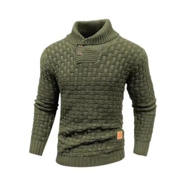 Imagem de Suéter Masculino De Inverno De Manga Longa Com Gola Redonda, Quente, M