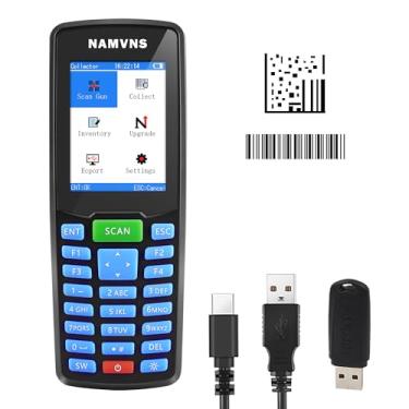 Imagem de Scanner de código de barras sem fio, dispositivo de inventário, leitor de código QR, scanner portátil de inventário 1D, 2D e PDF417, scanners de código de barras portáteis para terminal de dados de