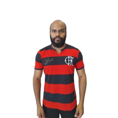 Imagem de Camisa Flamengo Fla-Tri Carioca Zico Retrô Oficial nº10-Masculino