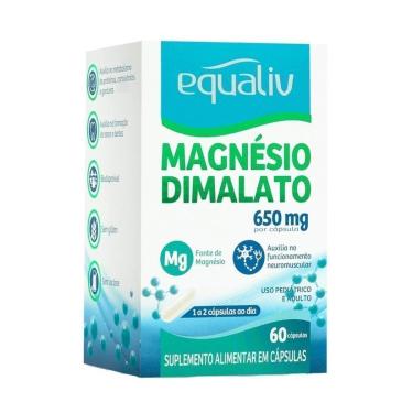 Imagem de Magnésio Dimalato 650mg 60 Cápsulas Equaliv-Unissex