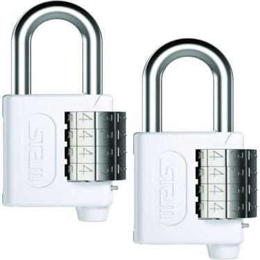 Imagem de Kit 2 Cadeados Segredo para Armário Bolsa Mala Cofre Bicicleta 40mm - 
