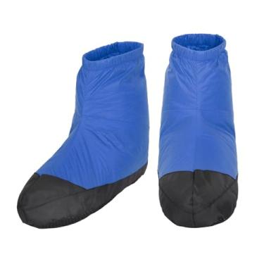 Imagem de Lljsszr Botas de Penas de Pato, Pantufas Macias, Meias Quentes para Camping, Saco de Dormir, Acessórios, para Atividades Ao Ar Livre, em Ambientes Internos E, Azul L