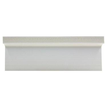 Imagem de Rodapé de Poliestireno Frisado 12cm x 2,40m Rende 2,40 Metros Casa Grassi - caixa com 2,4 m - Branco