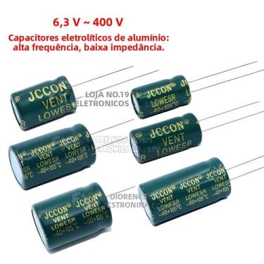 Imagem de Capacitor 6.3V 10V 16V 25V 35V 63V 100V 250V 400V 100UF 220UF 330UF 47
