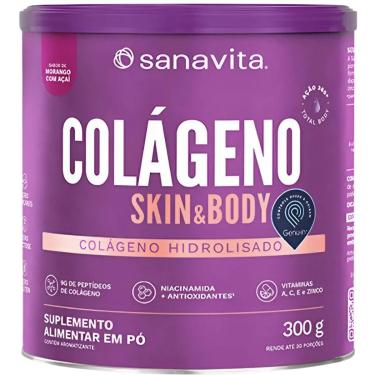 Imagem de Suplemento para pele Colágeno em Pó Hidrolisado Skin Sanavita 300g Peptídeos bioativos-Unissex