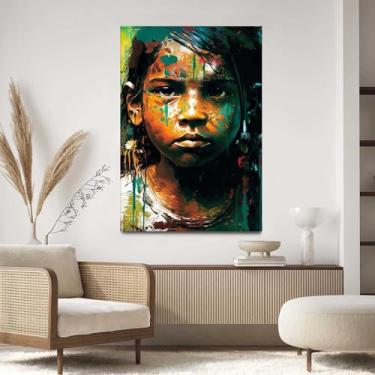 Imagem de Quadro Decorativo Para Sala Quarto Hall 40x60 Indio Arte Pintura