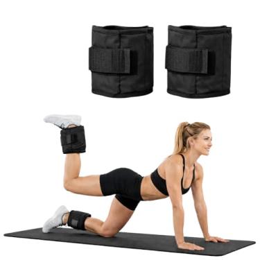 Imagem de Par Caneleira de Peso Profissional para Tornozelo, Preto, Par de Tornozeleiras Ajustáveis para Musculação, Academia, Perna, Treino em Casa, Fitness, CrossFit, Funcional, 500g, 1kg, 2kg, 3kg,4kg, 5kg (5KG)