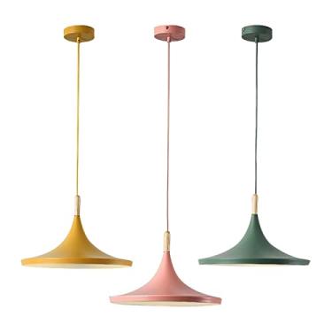 Imagem de Conjunto de 3 Luminárias Pendentes Macaron Estilo Nórdico Moderno, Luminárias Pendentes para Fazenda/Celeiro, Iluminação Colorida para Ilha de Cozinha, Luminárias de Teto para Sobre a Ilha (