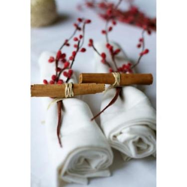 Imagem de Kit Guardanapos Tecido 100% Algodao Mesa Posta Cor Peças Branco Buffet 600 Fios Pano Guardanapo (8)