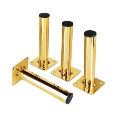 Imagem de Pés De Móveis Modernos Em Metal 4 Peças Para Sofá, Cadeira, Puff, Armá
